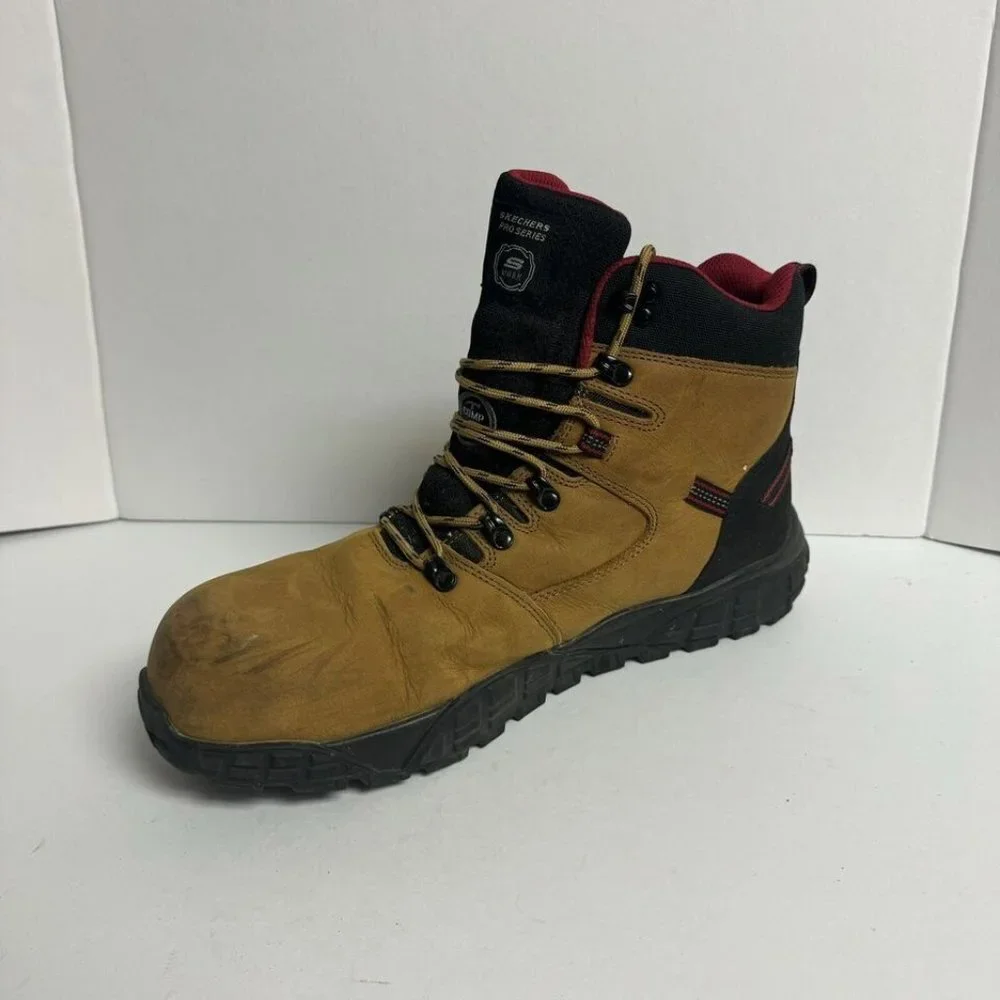 Skechers Mens Treadix Comp Toe Work Boot Brown Size 14 M